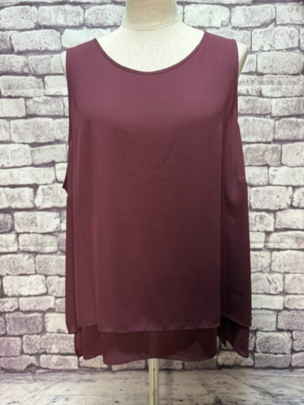 Soft Surroundings NWT Eggplant Colored Sleeveless Blouse Size 2X